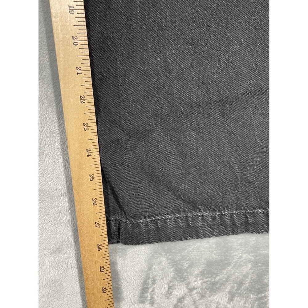 Madewell Low-Slung Baggy Jeans Washed Black Wide Leg Button Fly Size 27 - Picture 7 of 11